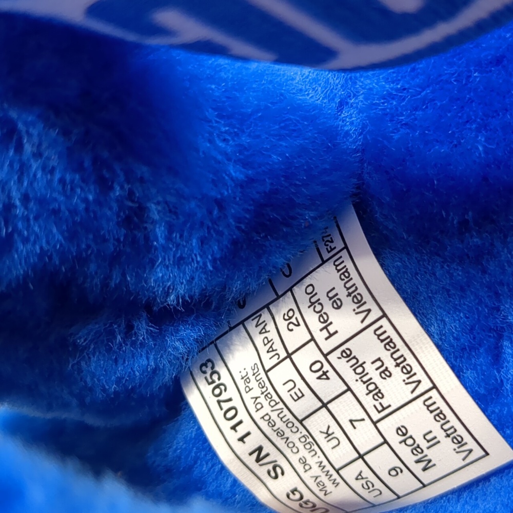UGG Women's Oh Yeah Sheepskin Slippers in Dive Blue Sz 9 NWOT - Picture 8 of 11